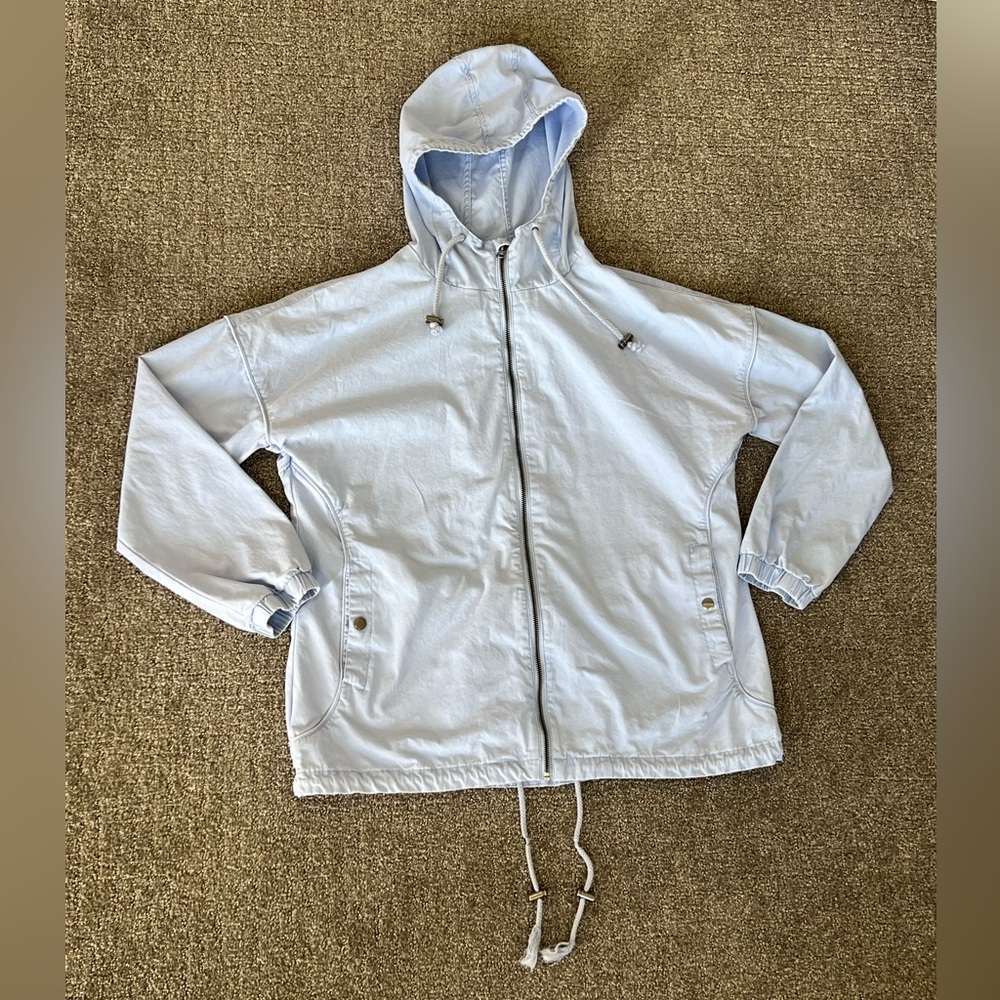 Vintage Arizona Jean Co. Baby Blue Zip Up Jacket Women’s Size XL
